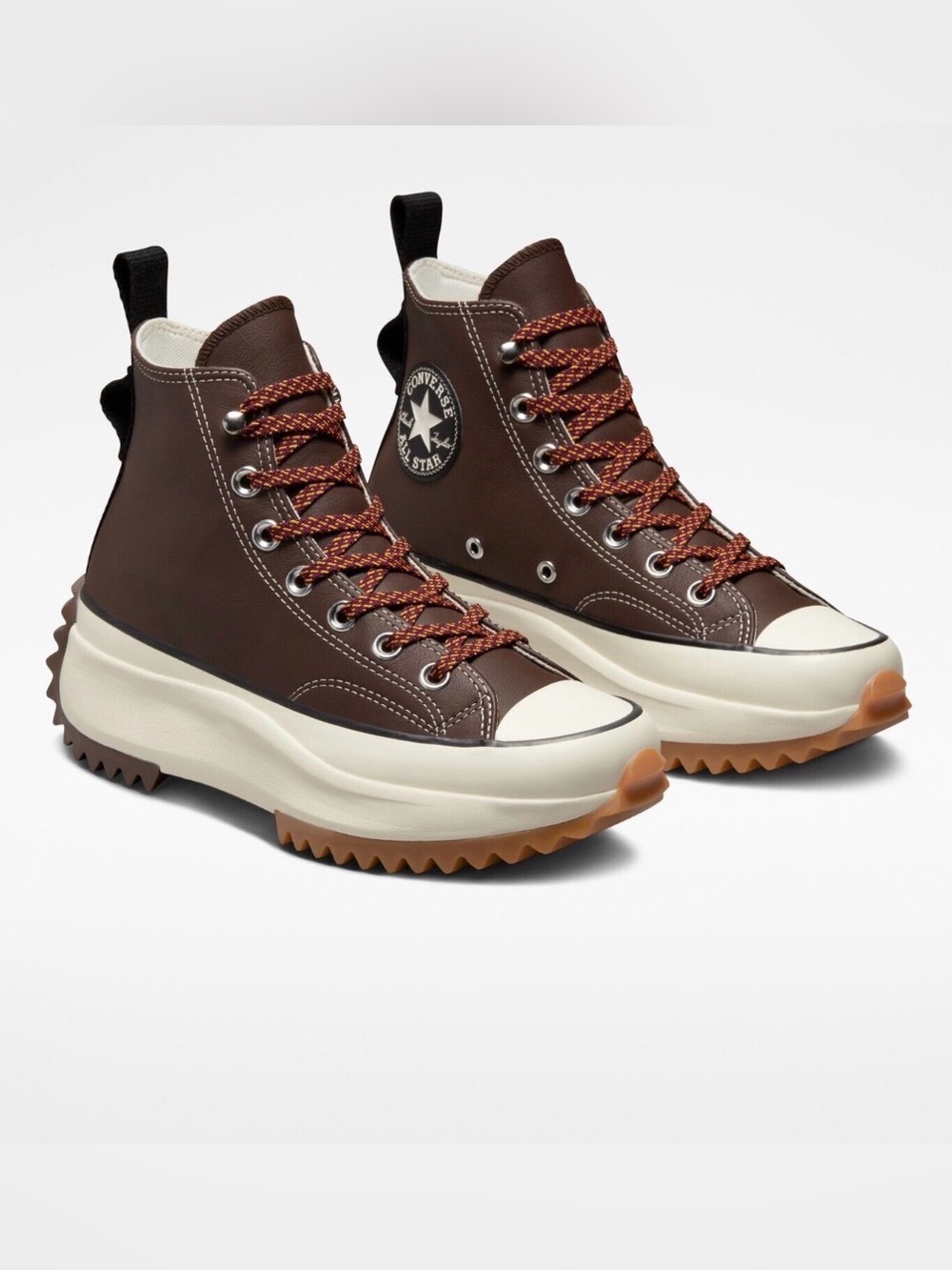Converse Run Star Hike Leather High Top Platform - Brown - unisex - W 6,5